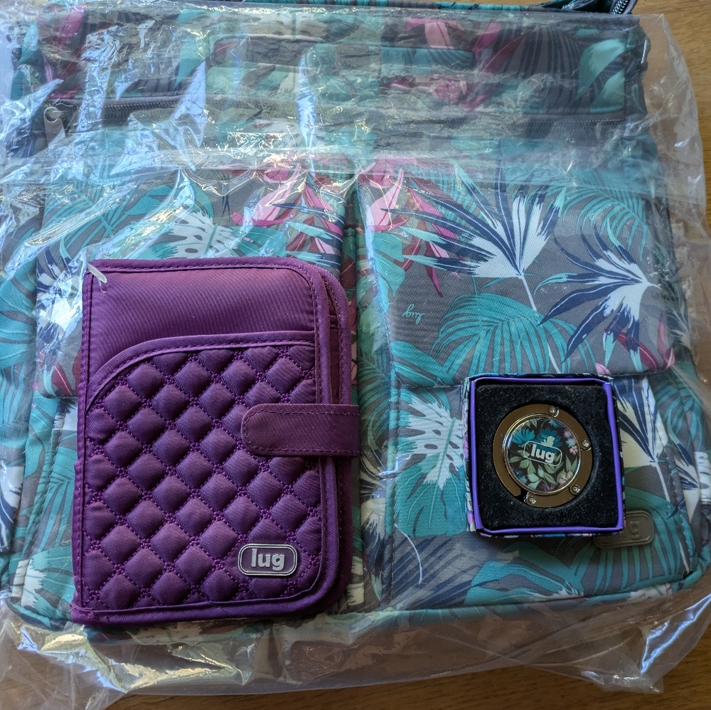 Lug Happy Camper, Passport Wallet, Purse Hanger